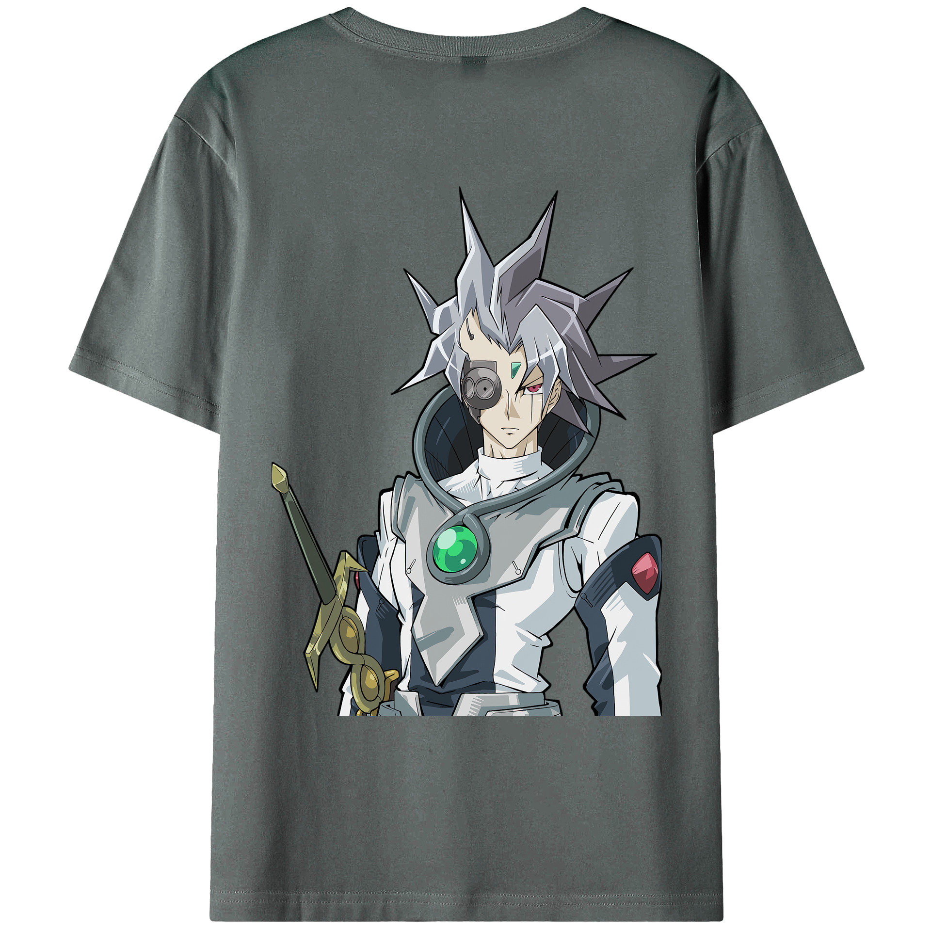 （画像用） 遊☆戯☆王 Yu-Gi-Oh! 綿100％ メンズ半袖Tシャツ（バックプリント） 通気性